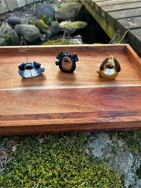 Vintage Russ Berrie - Ceramic Dog Photo/Card Holders - Set of 3